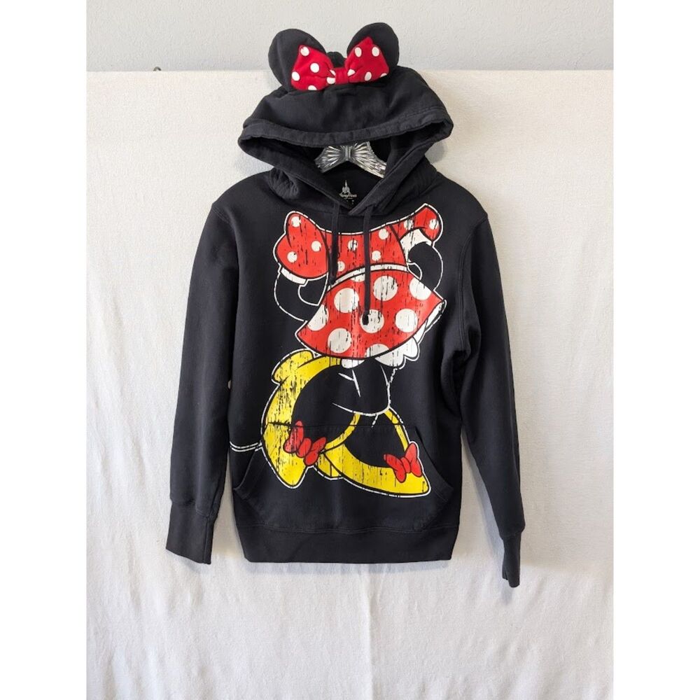 Disney Parks Authentic Minnie Mouse Hoodie with Ears Size Large
